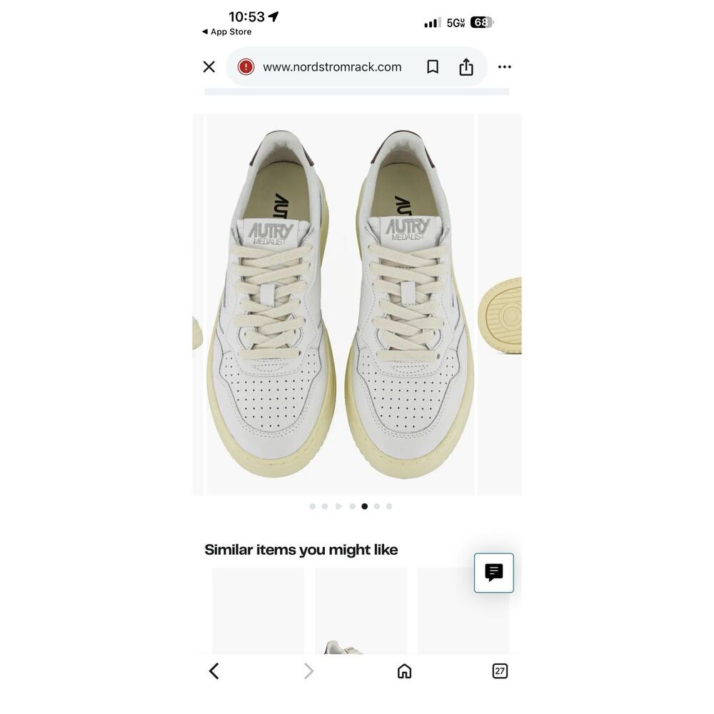 Autry Medalist Low Sneaker White Women's Sz 38 US Sz 8 $290 MSRP - Picture 3 of 16